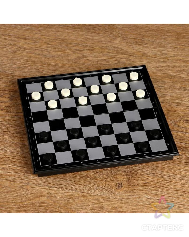 Настольная игра 3 в 1 "Классика": шахматы, шашки, нарды, магнитная доска 20х20 см арт. СМЛ-67617-1-СМЛ0000551983 4
