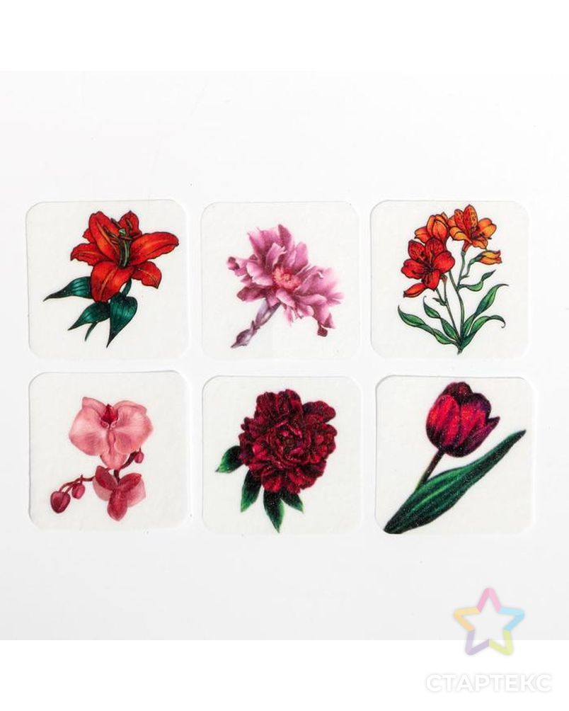 Наклейки на кальке Flower, 7 × 10 см арт. СМЛ-160103-1-СМЛ0005524715 2