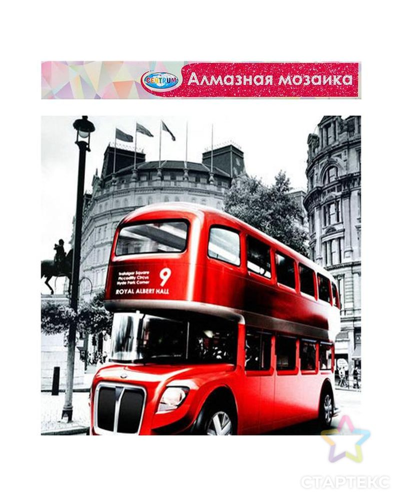 Алмазная мозаика без подрамника, частичное заполнение «Автобус в Лондоне» 40×50 см арт. СМЛ-128913-1-СМЛ0005525001 1