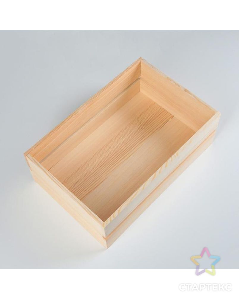 Ящик деревянный 35×23×13 см подарочный с реечной крышкой арт. СМЛ-138342-1-СМЛ0005525149 3