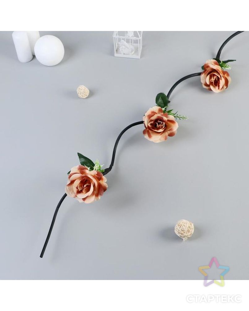 Декор тинги "Роза с мелкими цветочками" 150 см  (фасовка 5 шт, цена за 1шт) микс арт. СМЛ-163056-1-СМЛ0005525415 2