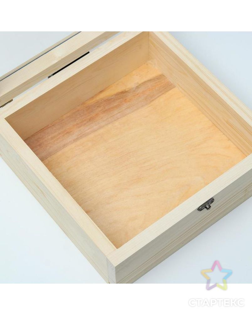 Подарочный ящик 25×25×11 см деревянный, крышка оргстекло 3 мм арт. СМЛ-135739-1-СМЛ0005538656 2