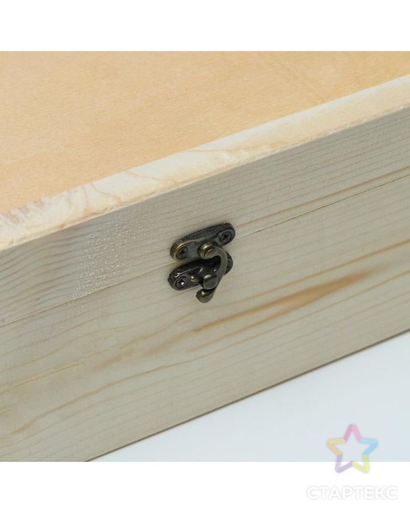 Подарочный ящик 35×29×11 см деревянный, крышка фанера 4 мм, фурнитура арт. СМЛ-135740-1-СМЛ0005538660