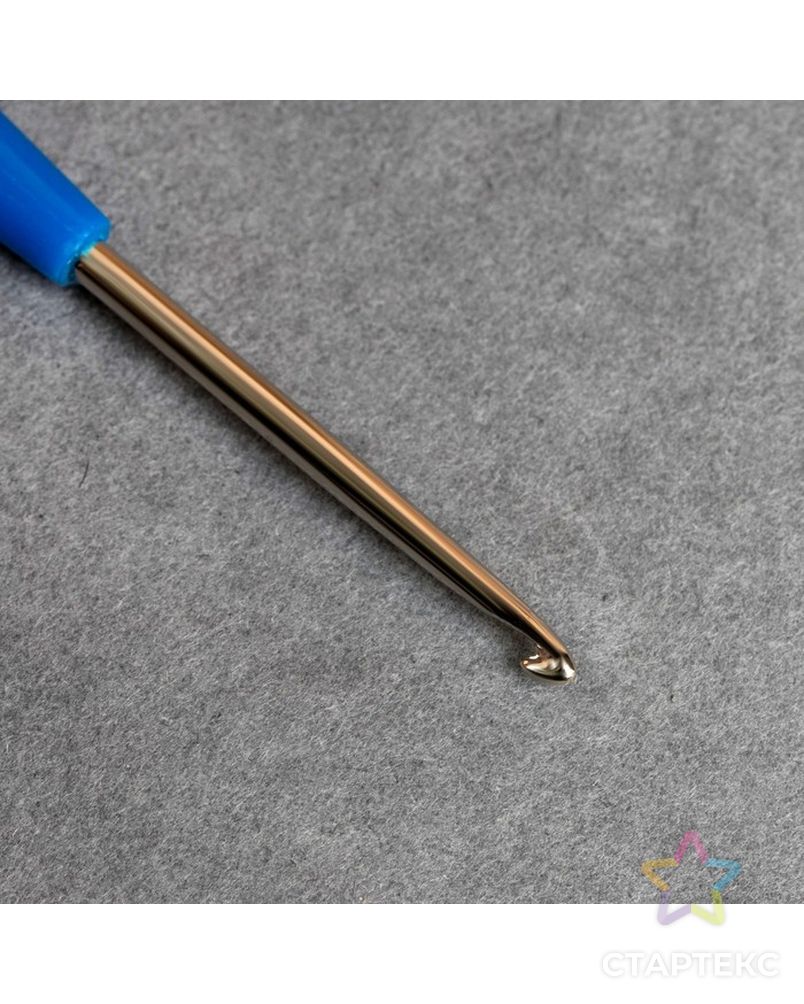 Крючок для вязания, с пластиковой ручкой, d = 2,5 мм, 13,5 см арт. СМЛ-19616-1-СМЛ0555346 3