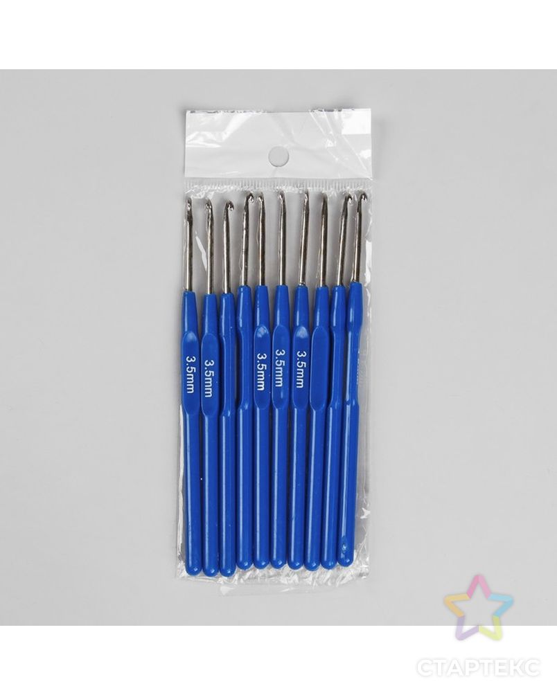 Крючок для вязания, с пластиковой ручкой, d = 2,5 мм, 13,5 см арт. СМЛ-19616-2-СМЛ0555347 4