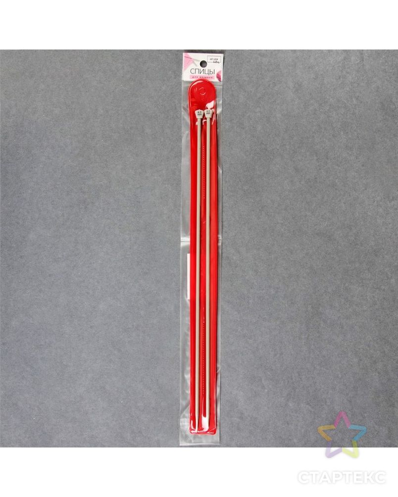 Спицы для вязания, прямые, с тефлоновым покрытием, d = 5 мм, 35 см арт. СМЛ-19669-1-СМЛ0555367 4