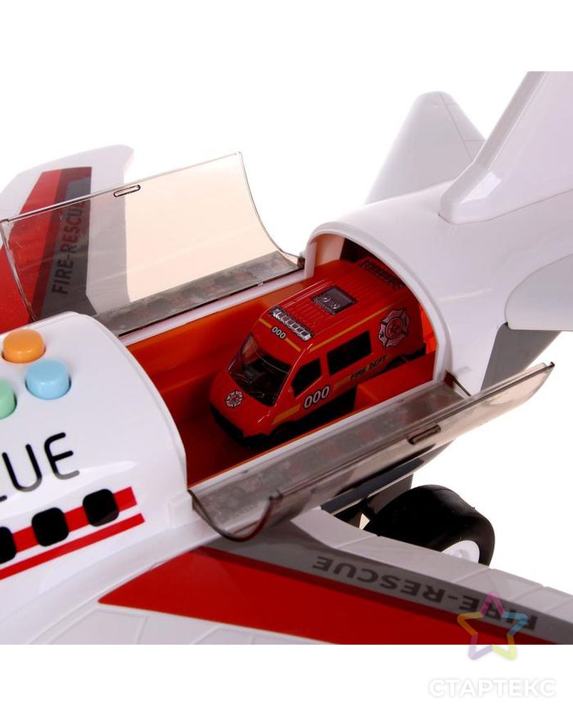 Парковка "Пожарный самолет" с машинками, свет и звук арт. СМЛ-149612-1-СМЛ0005555322 5
