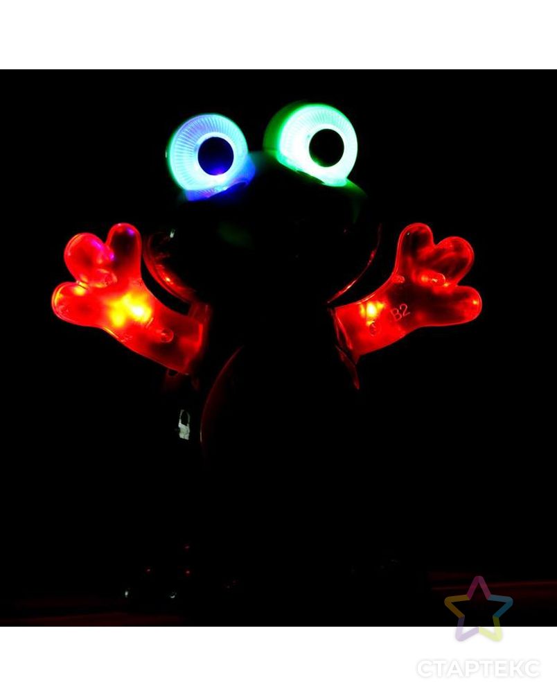Игрушка «Лягушка», работает от батареек, танцует, световые и звуковые эффекты арт. СМЛ-156819-1-СМЛ0005555339 4