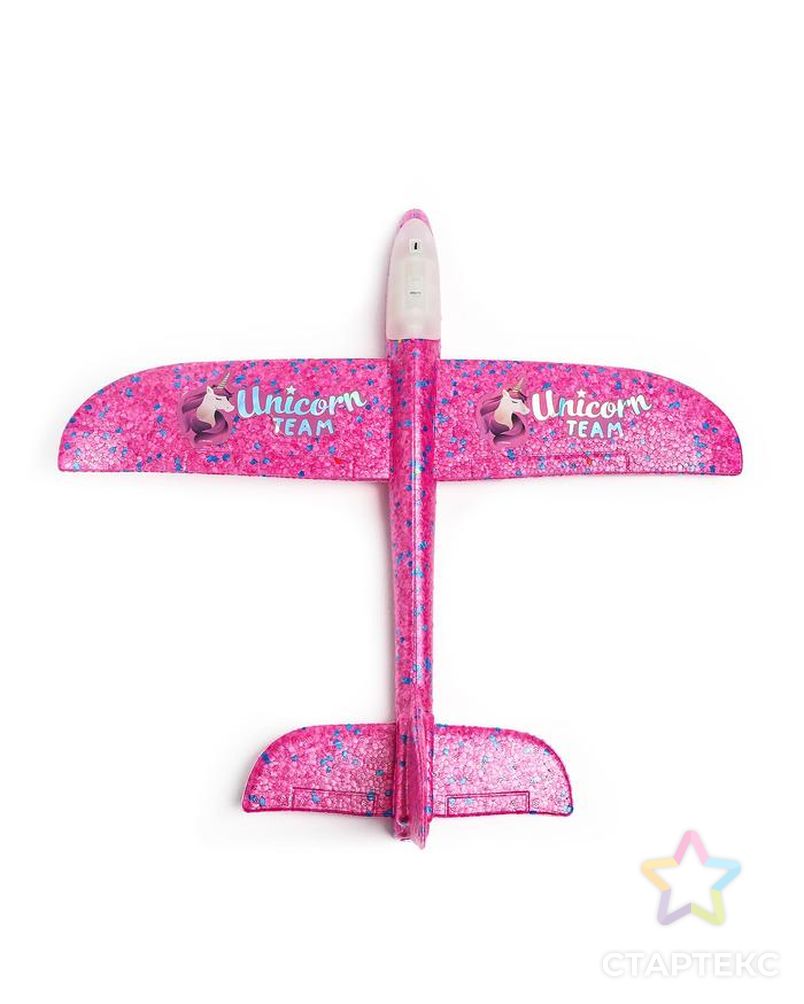 Самолёт Unicorn team 31х35см, розовый, диодный арт. СМЛ-148239-1-СМЛ0005570194 2