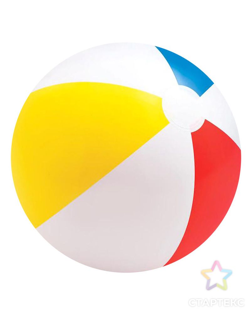 Мяч пляжный «Цветной», d=51 см, от 3 лет, 59020NP INTEX арт. СМЛ-137052-1-СМЛ0000561628 1