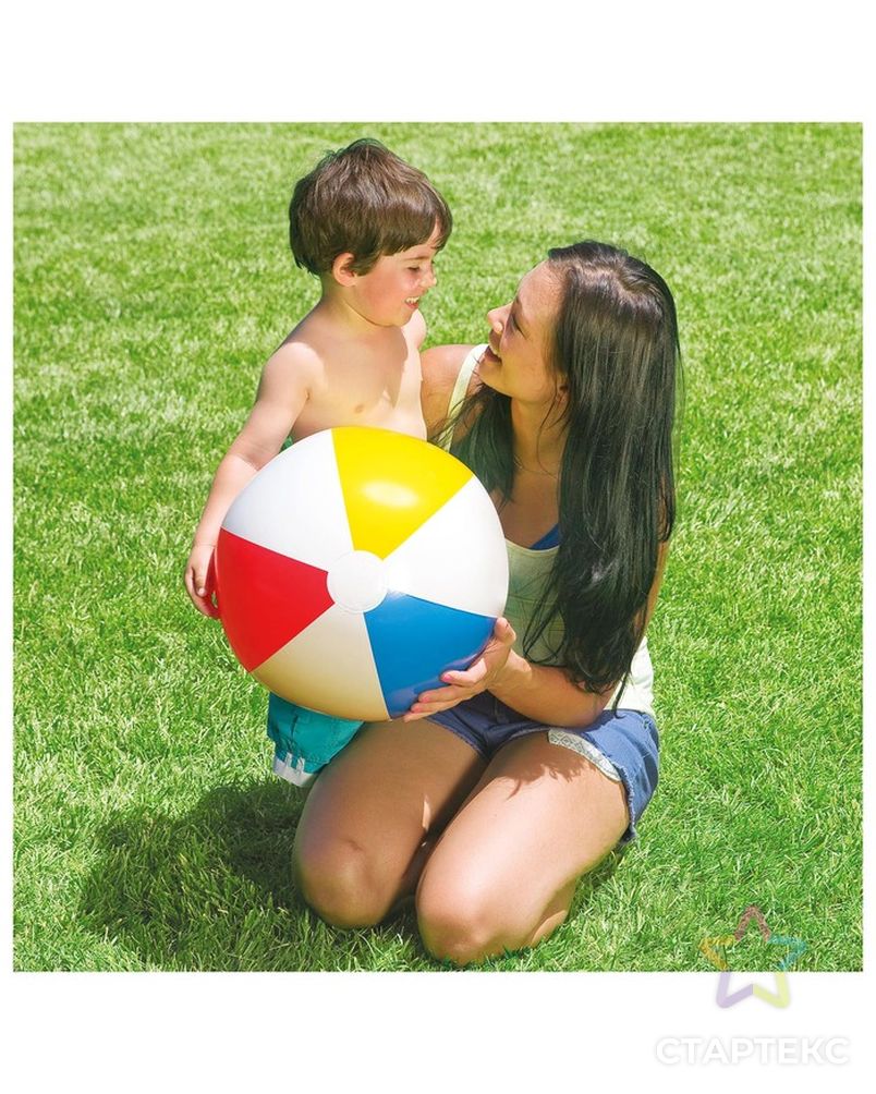 Мяч пляжный «Цветной», d=51 см, от 3 лет, 59020NP INTEX арт. СМЛ-137052-1-СМЛ0000561628 3