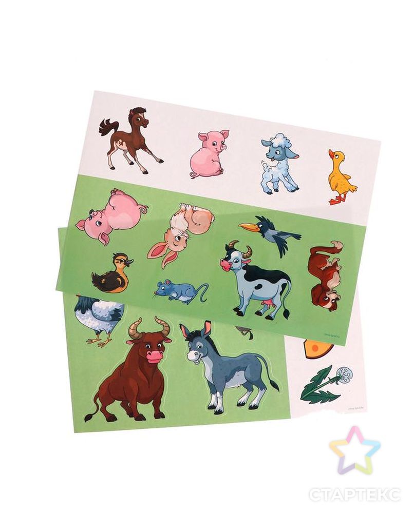 Аппликация наклейками «Домашние животные» 4 игровых поля + 2 листа с наклейками арт. СМЛ-156981-1-СМЛ0005616976 3