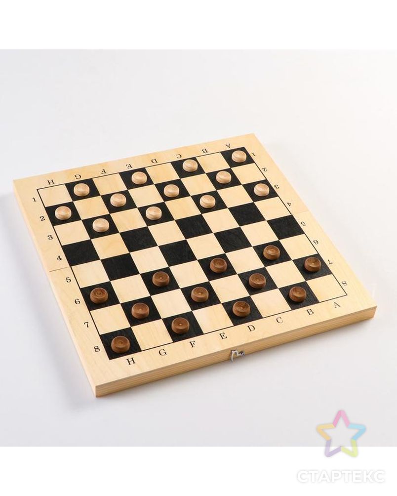 Настольная игра 3 в 1 "Орнамент": шахматы, шашки, нарды (доска дерево 42х42 см) арт. СМЛ-132693-1-СМЛ0005618054 2