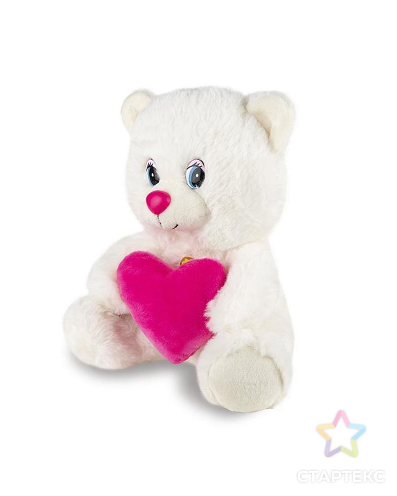 Мягкая игрушка «Мишка с сердцем» озвученный, 21 см арт. СМЛ-130944-1-СМЛ0005634715 1