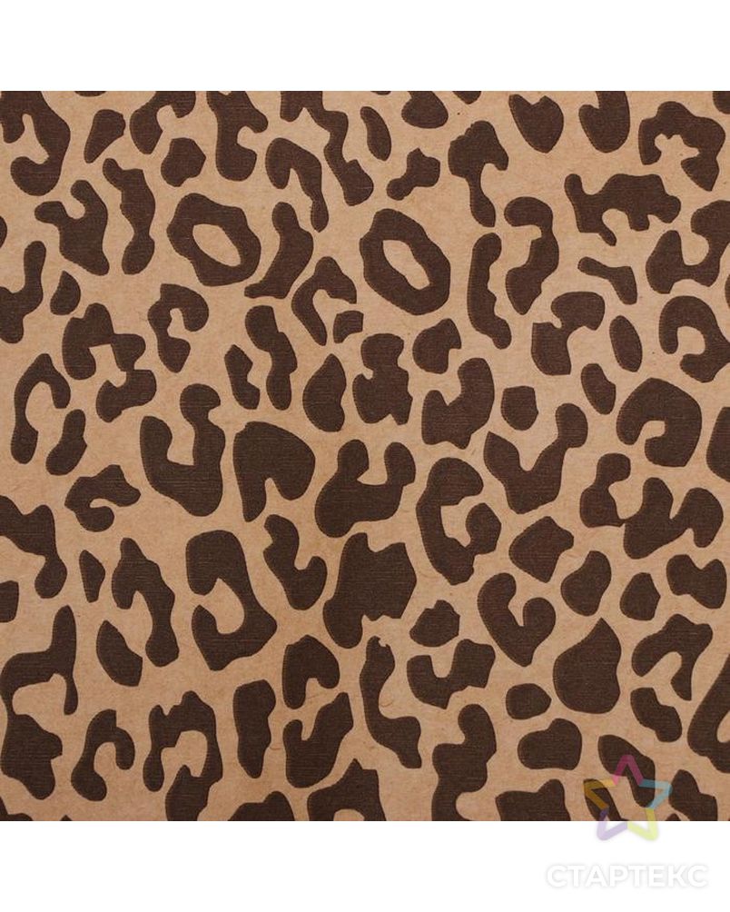 Бумага упаковочная крафт "Леопард", 0,6 х 10 м, 70 г/м2 арт. СМЛ-131938-1-СМЛ0005751126 2