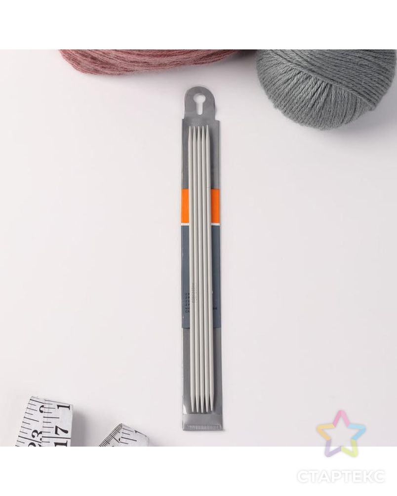 Спицы для вязания, чулочные, d = 3 мм, 20 см, 5 шт арт. СМЛ-142235-1-СМЛ0005751841