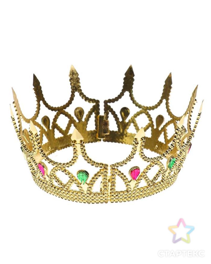 Корона принцессы золотая из 2-х частей арт. СМЛ-132188-1-СМЛ0005752320 1