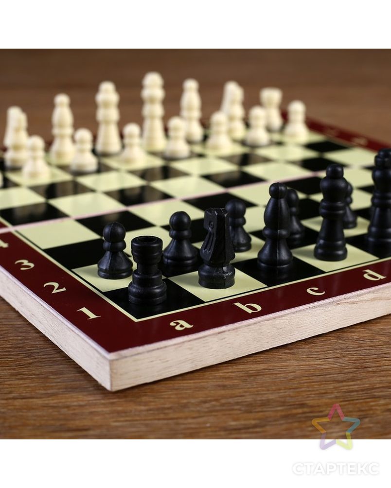 Игра настольная "Шахматы", доска дерево 24х24 см микс арт. СМЛ-75342-1-СМЛ0000578799 2