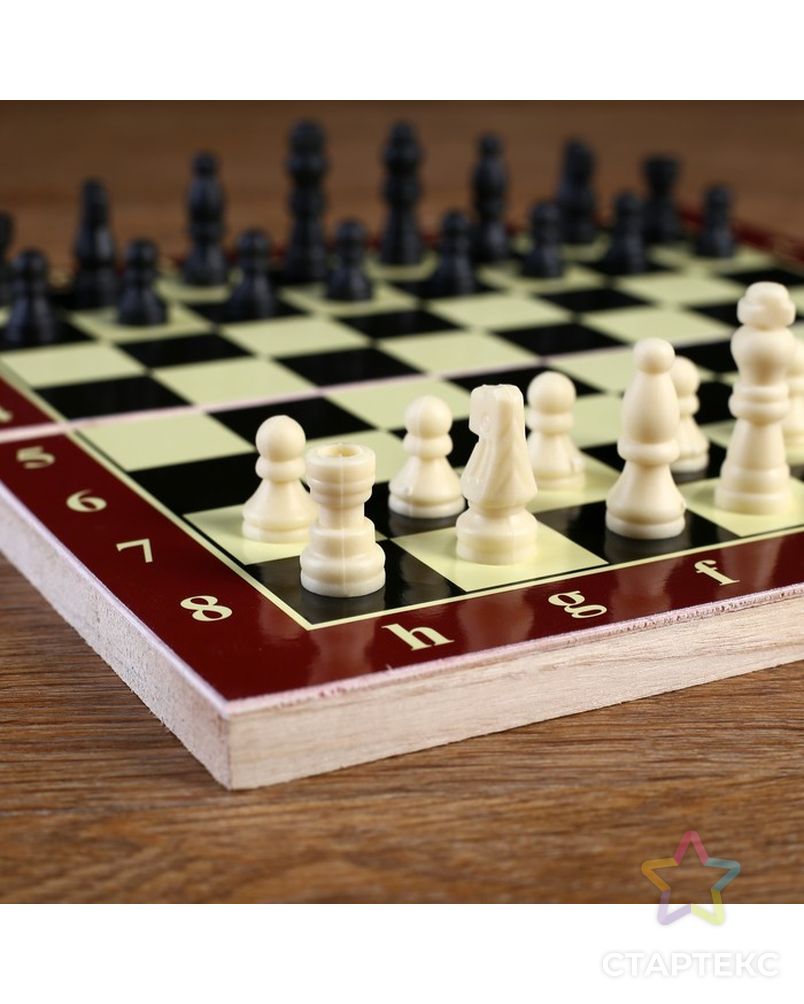 Игра настольная "Шахматы", доска дерево 24х24 см микс арт. СМЛ-75342-1-СМЛ0000578799 3