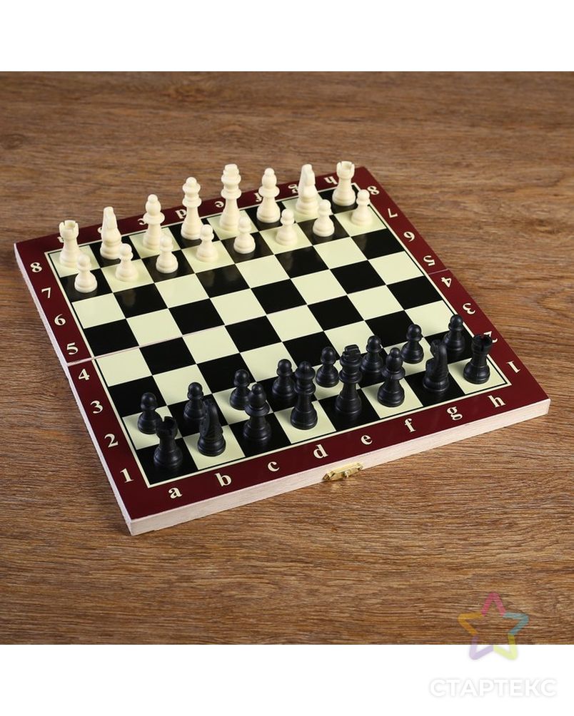 Шахматы, дерево,  игровое поле 29x29 см арт. СМЛ-75343-1-СМЛ0000578800 1