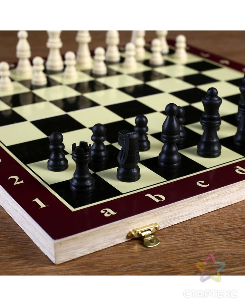 Игра настольная "Шахматы", доска дерево 39х39 см арт. СМЛ-75344-1-СМЛ0000578802 2