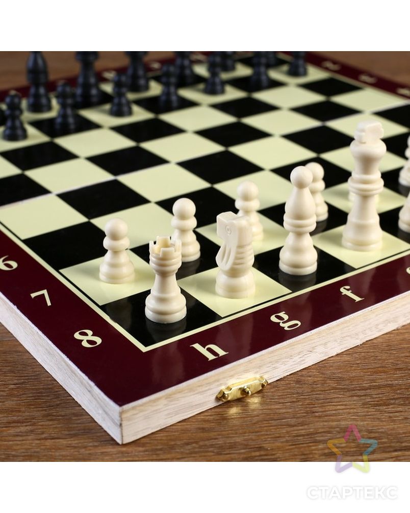 Игра настольная "Шахматы", доска дерево 39х39 см арт. СМЛ-75344-1-СМЛ0000578802 3