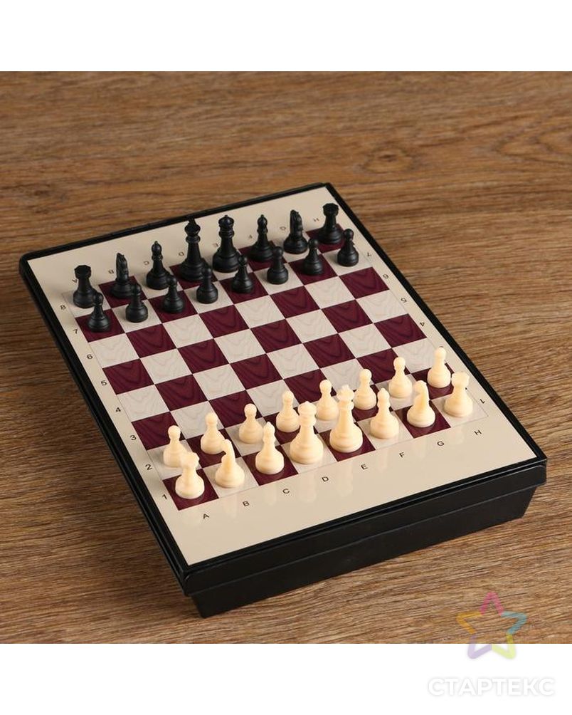 Игра настольная "Шахматы" с ящиком, магнитные в коробке 24х18 см арт. СМЛ-75345-1-СМЛ0000578803 1