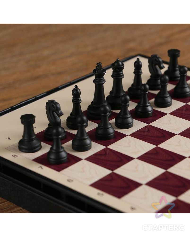 Игра настольная "Шахматы" с ящиком, магнитные в коробке 24х18 см арт. СМЛ-75345-1-СМЛ0000578803 2