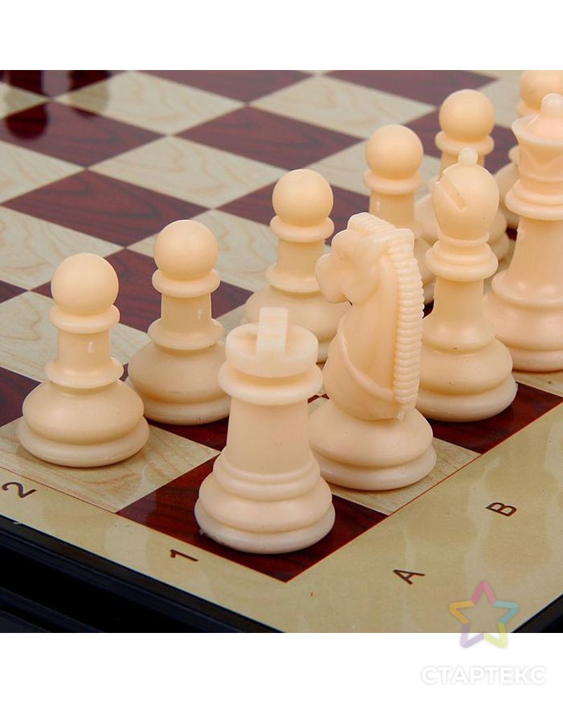 Игра настольная "Шахматы" с ящиком, магнитные в коробке 24х18 см арт. СМЛ-75345-1-СМЛ0000578803 13