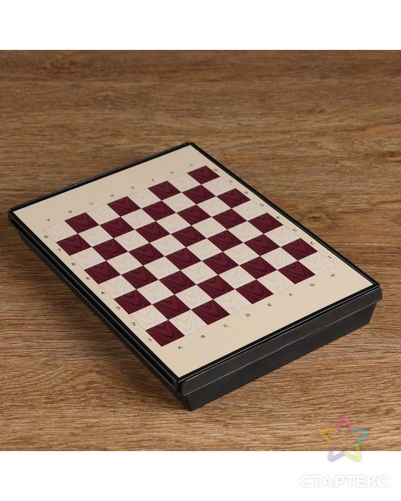 Игра настольная "Шахматы" с ящиком, магнитные в коробке 24х18 см арт. СМЛ-75345-1-СМЛ0000578803 5