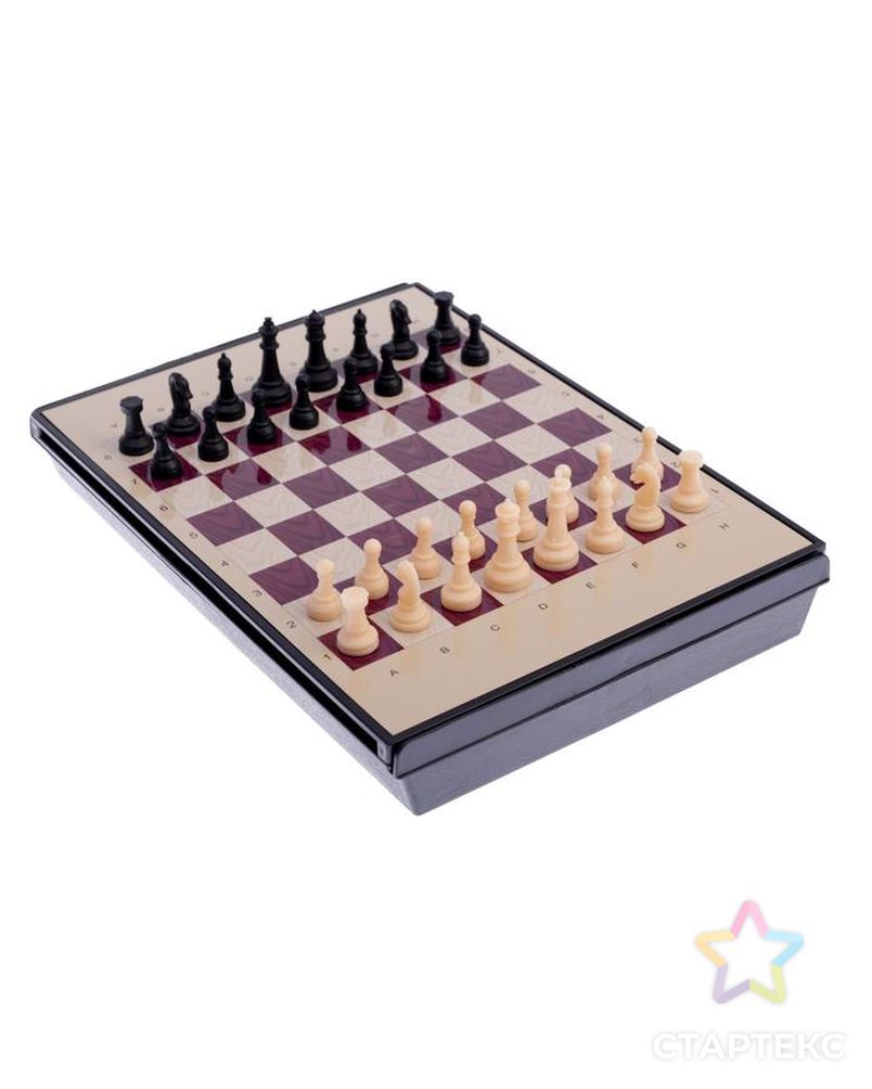 Игра настольная "Шахматы" с ящиком, магнитные в коробке 24х18 см арт. СМЛ-75345-1-СМЛ0000578803 6