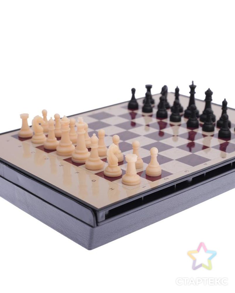 Игра настольная "Шахматы" с ящиком, магнитные в коробке 24х18 см арт. СМЛ-75345-1-СМЛ0000578803 7