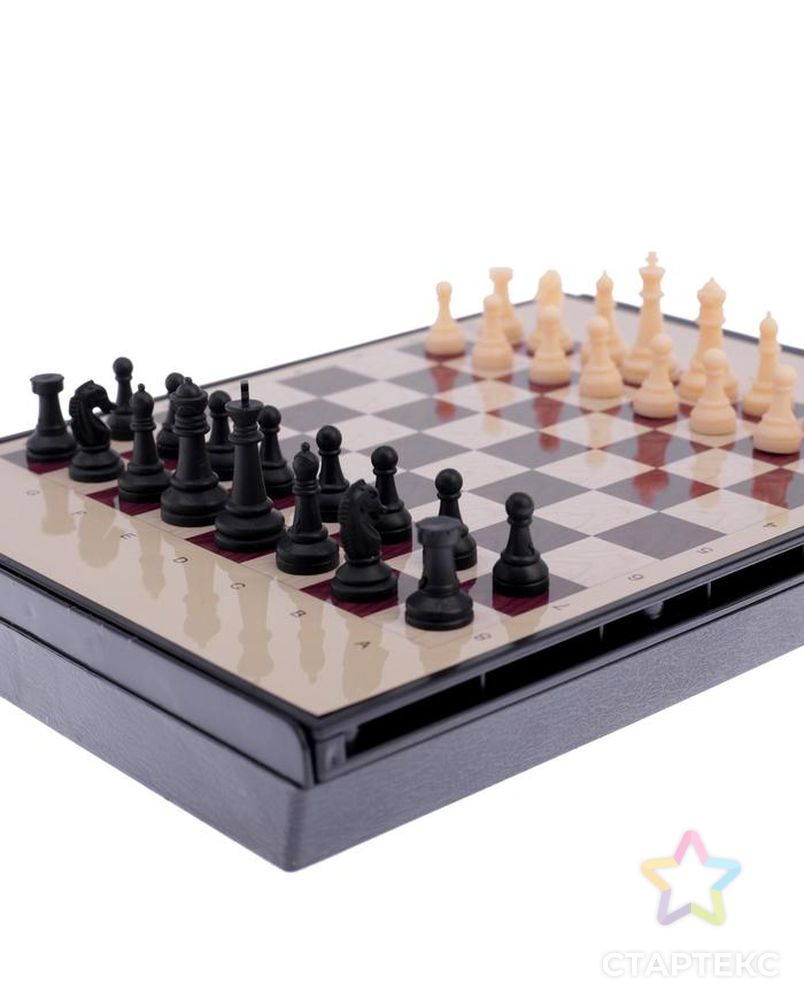 Игра настольная "Шахматы" с ящиком, магнитные в коробке 24х18 см арт. СМЛ-75345-1-СМЛ0000578803 8