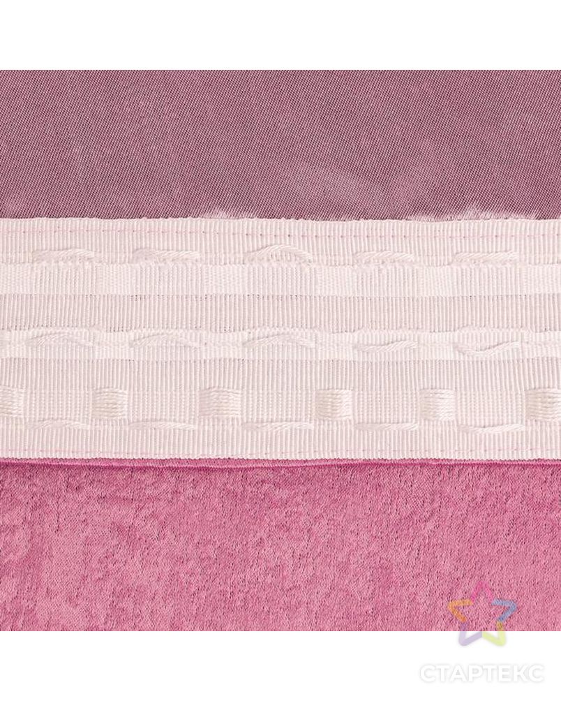 Штора портьерная Этель "Классика"цв.розовый,на шторн.ленте 130*300 см,100% п/э арт. СМЛ-172037-1-СМЛ0005800376
