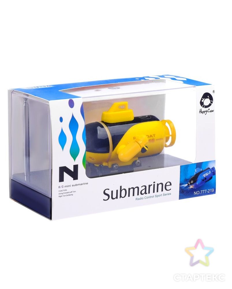Подводная лодка радиоуправляемая «Батискаф», световые эффекты, цвета МИКС арт. СМЛ-114736-1-СМЛ0000585607 8
