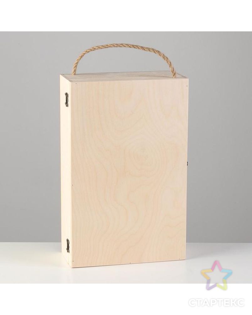 Подарочный ящик 34×21.5×10 см деревянный, с закрывающейся крышкой, с ручкой арт. СМЛ-132933-1-СМЛ0005928349 3