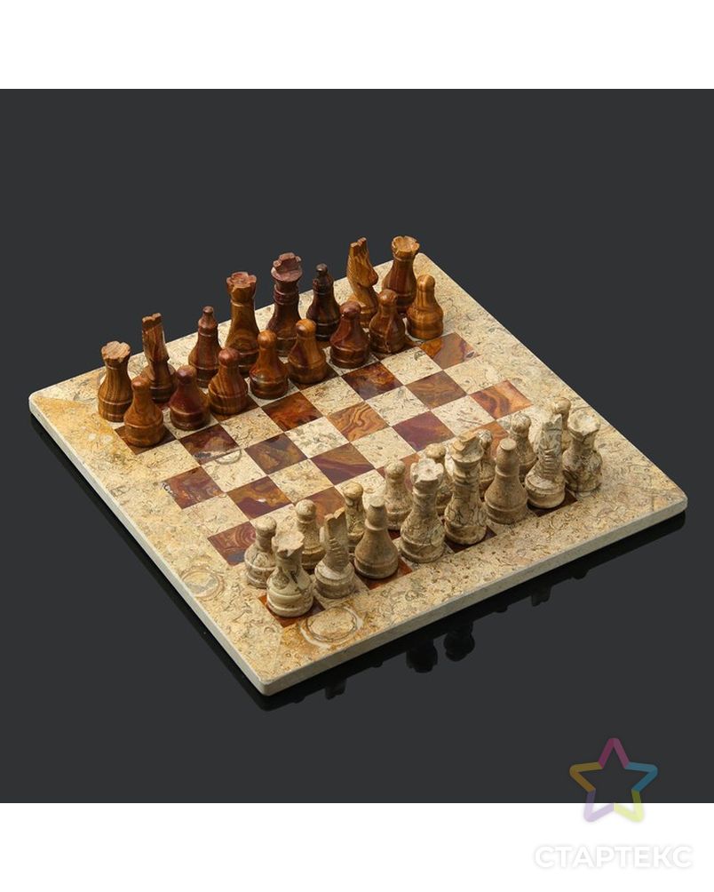 Шахматы "Элит",доска 30 х 30 см.,вид 2, оникс арт. СМЛ-125909-1-СМЛ0000598093 3