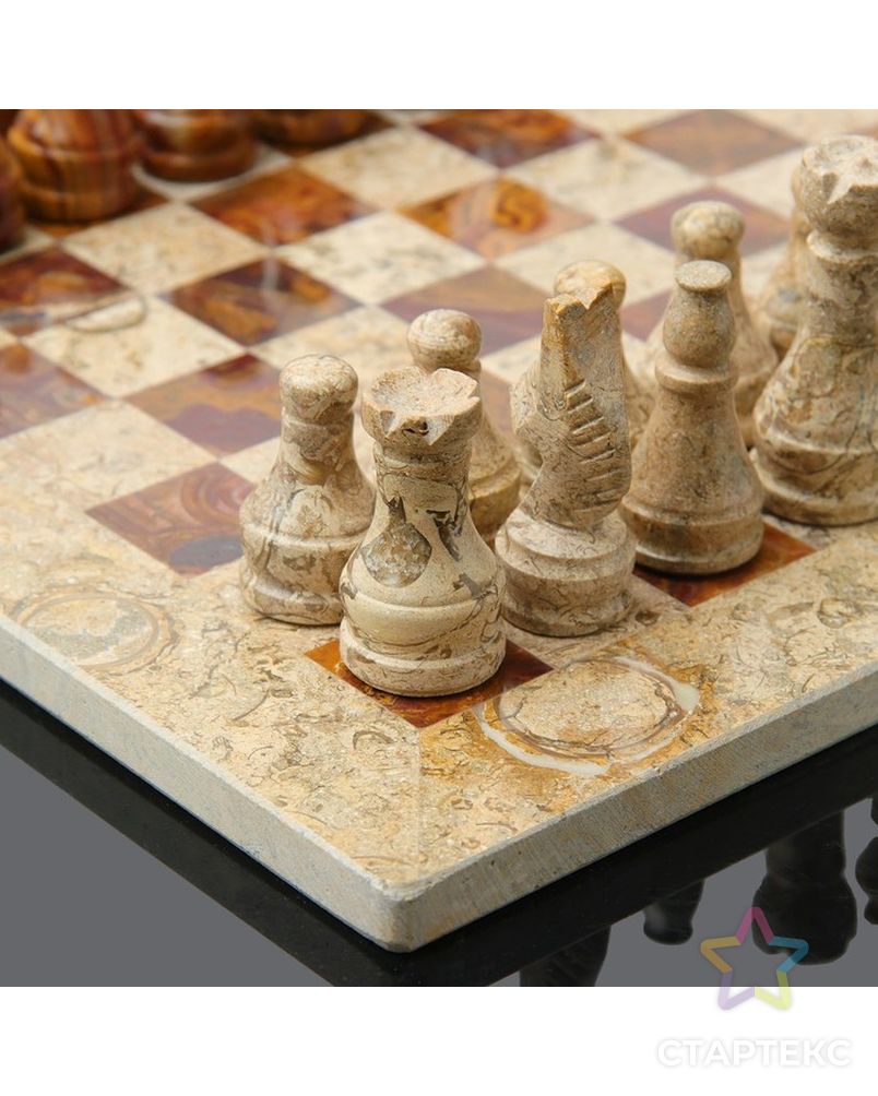 Шахматы "Элит",доска 30 х 30 см.,вид 2, оникс арт. СМЛ-125909-1-СМЛ0000598093 4