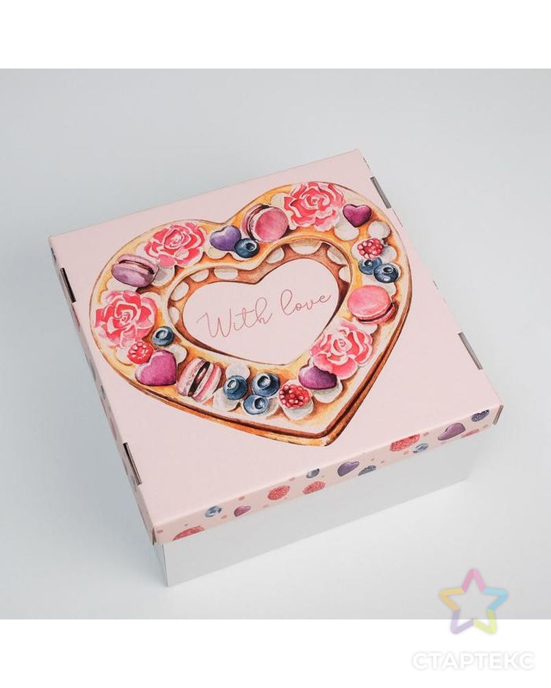 Коробка для торта «С Любовью»29 х 29 х 15 см арт. СМЛ-142973-1-СМЛ0006030038 3
