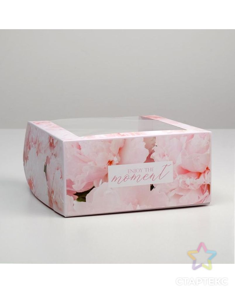 Коробка для торта с окном Enjoy the Moment 23 х 23 х 11 см арт. СМЛ-142974-1-СМЛ0006030112