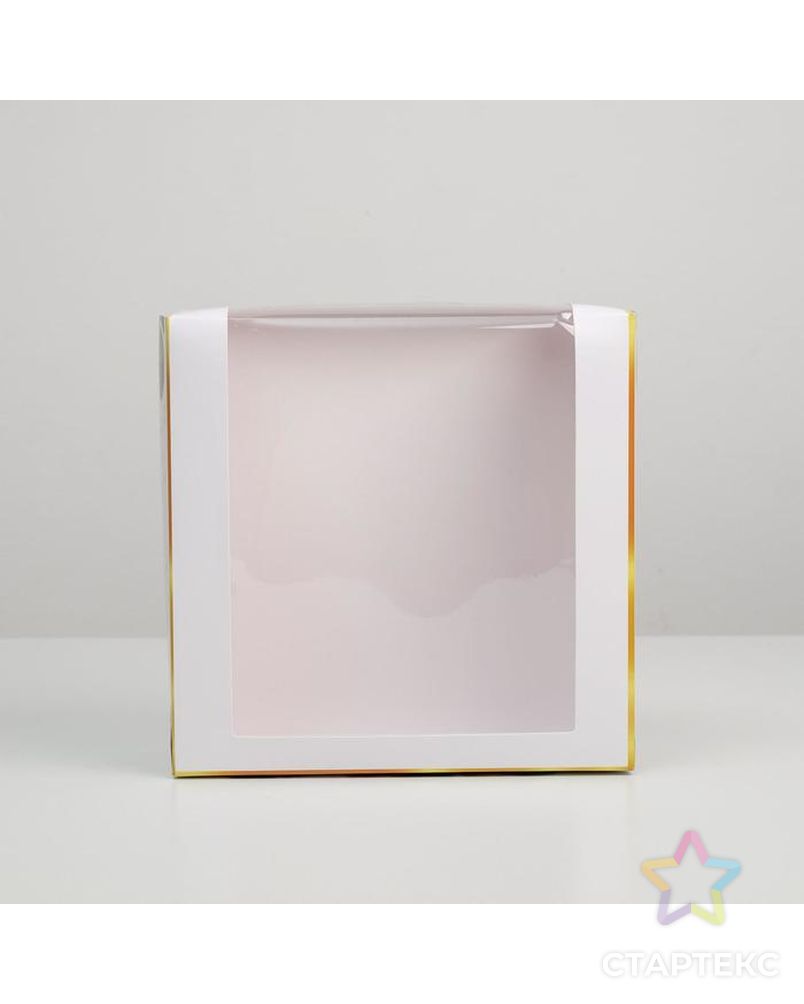 Коробка для торта с окном «Happy Birthday» 23 х 23 х 11 см арт. СМЛ-142977-1-СМЛ0006030115 4