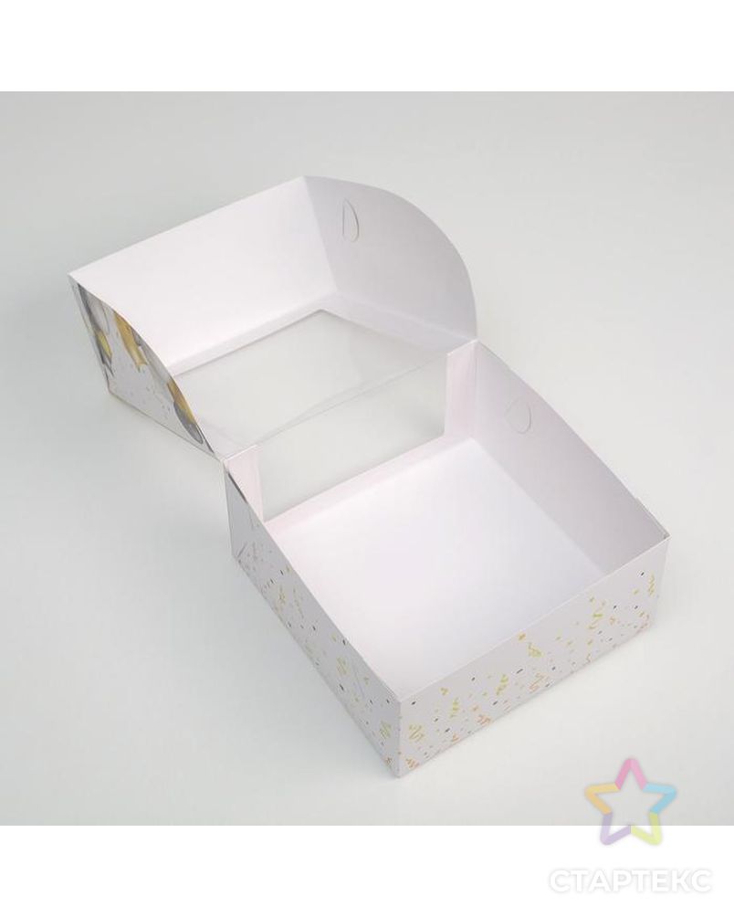 Коробка для торта с окном «Happy Birthday» 23 х 23 х 11 см арт. СМЛ-142977-1-СМЛ0006030115 5