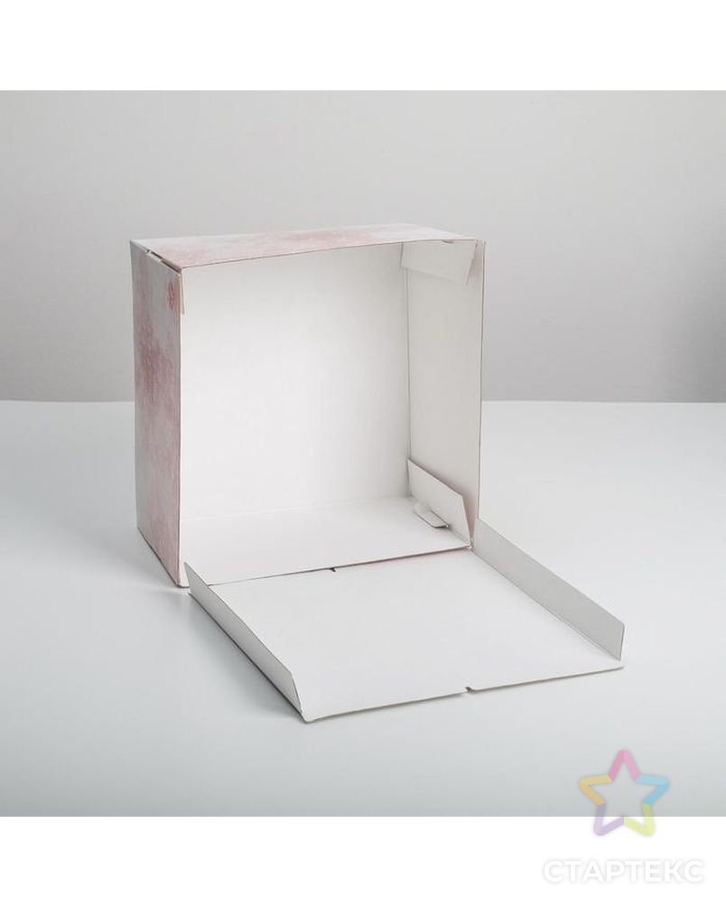 Коробка для торта «Цветочная» 30 х 30 х 19 см арт. СМЛ-145740-1-СМЛ0006030121 3