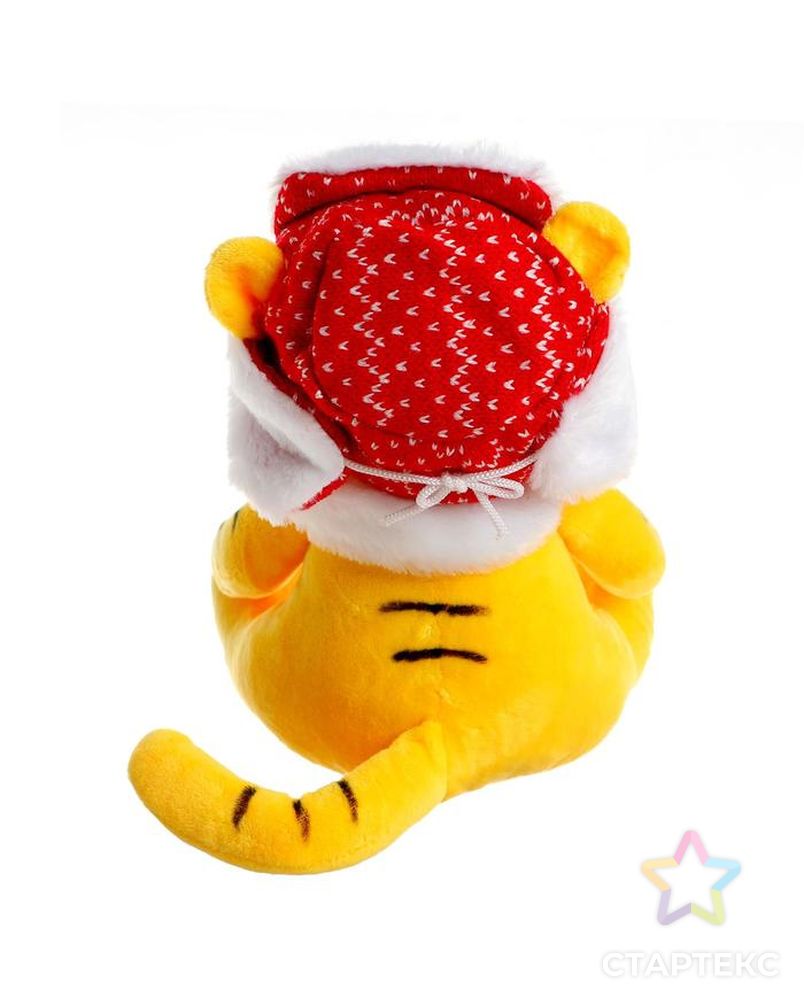 Мягкая игрушка «Тигр», в зимней шапочке, 20 см арт. СМЛ-163268-1-СМЛ0006030835