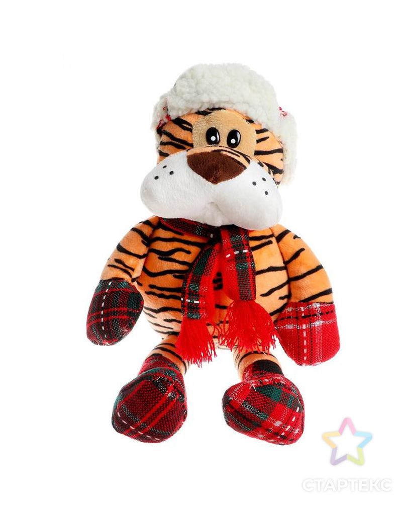 Мягкая игрушка «Тигр», с шарфом, 20 см арт. СМЛ-163283-1-СМЛ0006030878