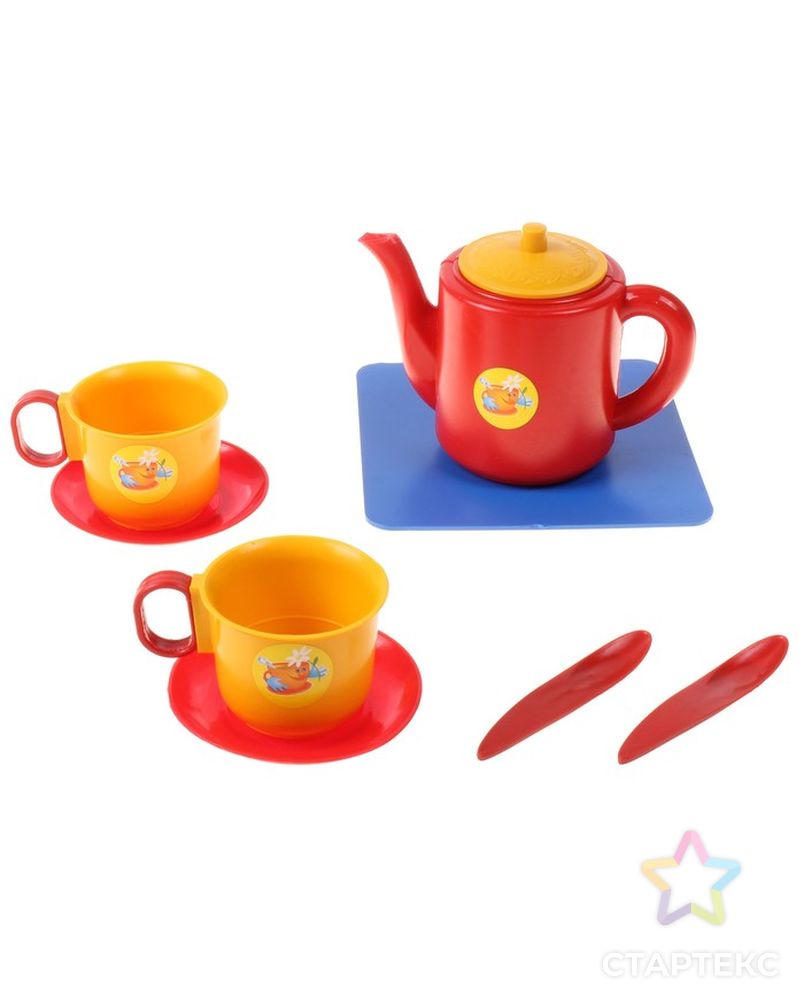 Посуда для кукол «Набор чашек с чайником», 8 элементов арт. СМЛ-84189-1-СМЛ0000609690 1