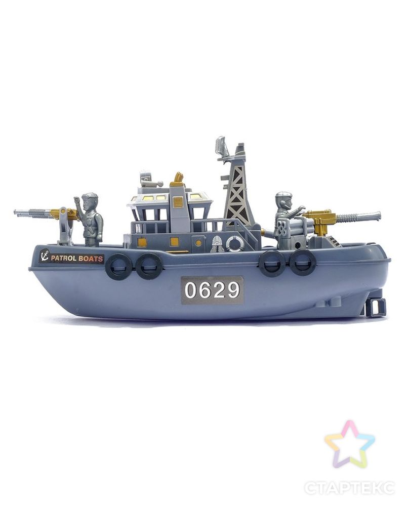 Катер «Морской патруль», работает от батареек, световые и звуковые эффекты арт. СМЛ-84234-1-СМЛ0000609928 2