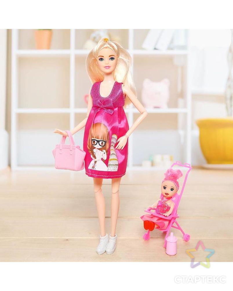 Кукла модель «Наташа» беременная,шарнирная  с ребёнком и аксессуарами МИКС арт. СМЛ-133435-1-СМЛ0006116936 2