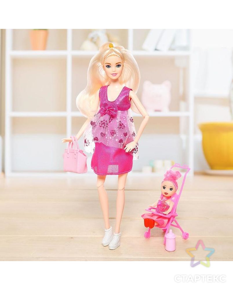 Кукла модель «Наташа» беременная,шарнирная  с ребёнком и аксессуарами МИКС арт. СМЛ-133435-1-СМЛ0006116936 3