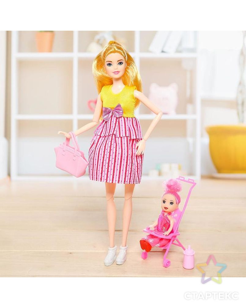 Кукла модель «Наташа» беременная,шарнирная  с ребёнком и аксессуарами МИКС арт. СМЛ-133435-1-СМЛ0006116936 4